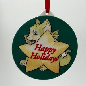 Pocket Dragons Happy Holidays Ornament 1997 Real Musgrave Christmas Collectors C